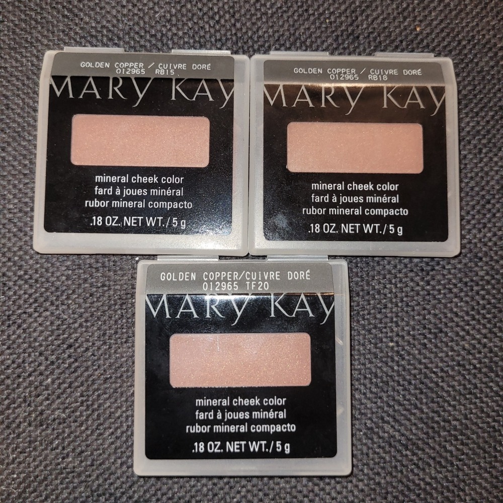 LOT OF 3 MARY KAY GOLDEN COPPER MINERAL CHEEK COLOR .18 OZ 012965 - Picture 1 of 3